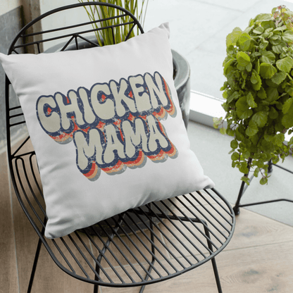 Home Decor "Chicken Mama Retro Throw Pillow"