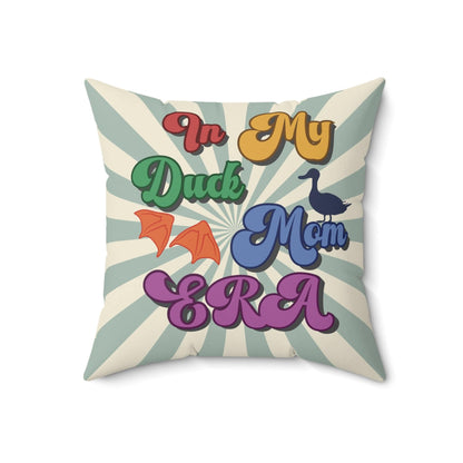 Home Decor 18" × 18" Colorful 'In My Duck Mom Era' Throw Pillow