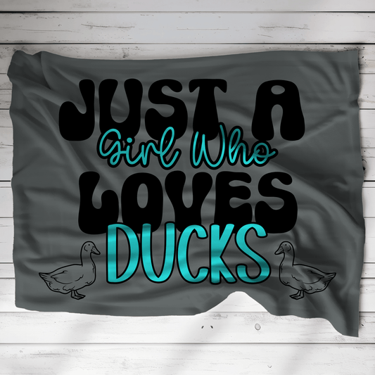 Home Decor Duck Girl Blanket-Gift for Duck Enthusiast