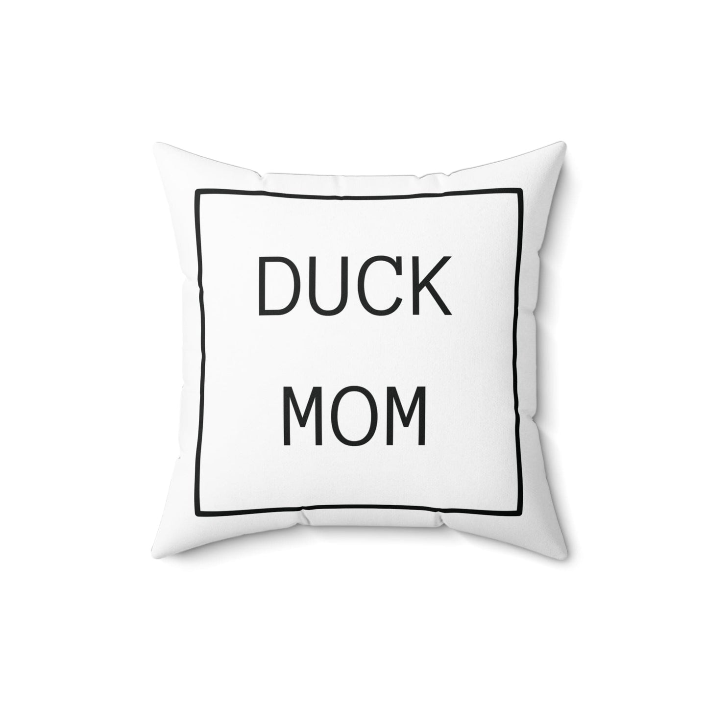 Home Decor 16" × 16" "Duck Mom Throw Pillow - Cute Home Decor"