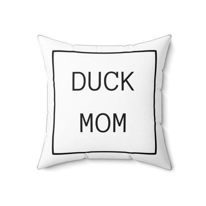 Home Decor 18" × 18" "Duck Mom Throw Pillow - Cute Home Decor"