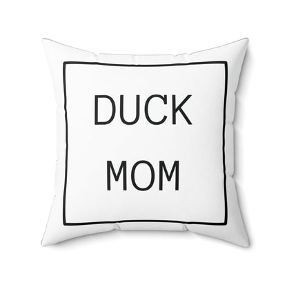 Home Decor 20" × 20" "Duck Mom Throw Pillow - Cute Home Decor"