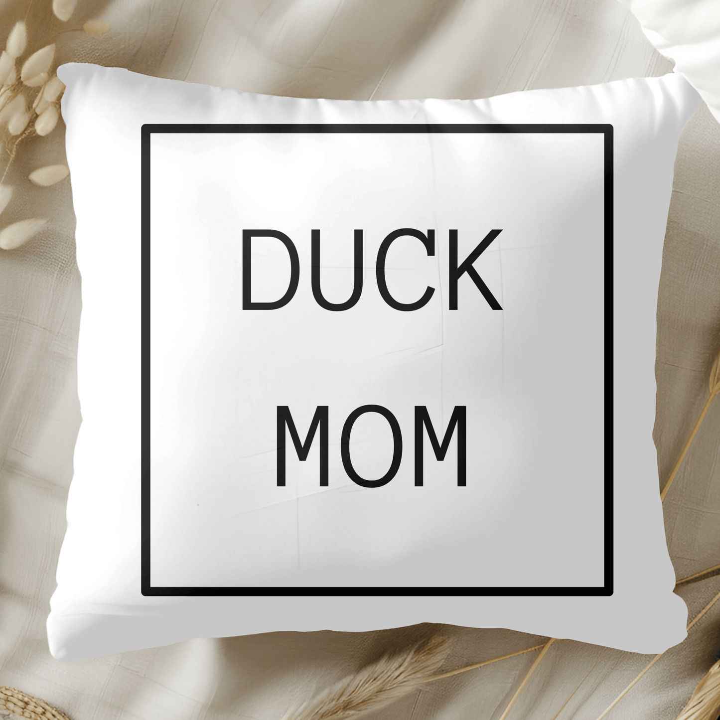 Home Decor "Duck Mom Throw Pillow - Cute Home Decor"