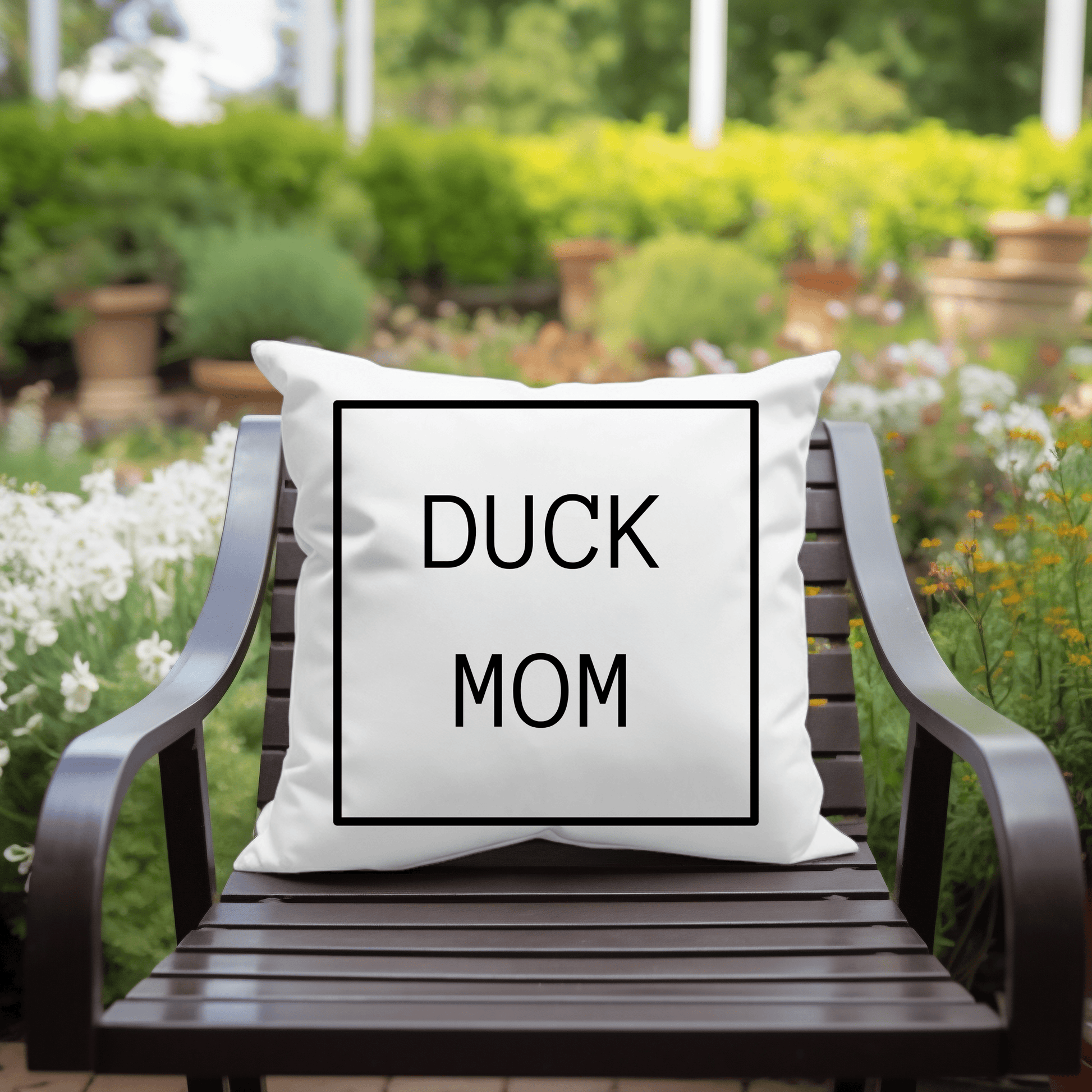 Home Decor "Duck Mom Throw Pillow - Cute Home Decor"