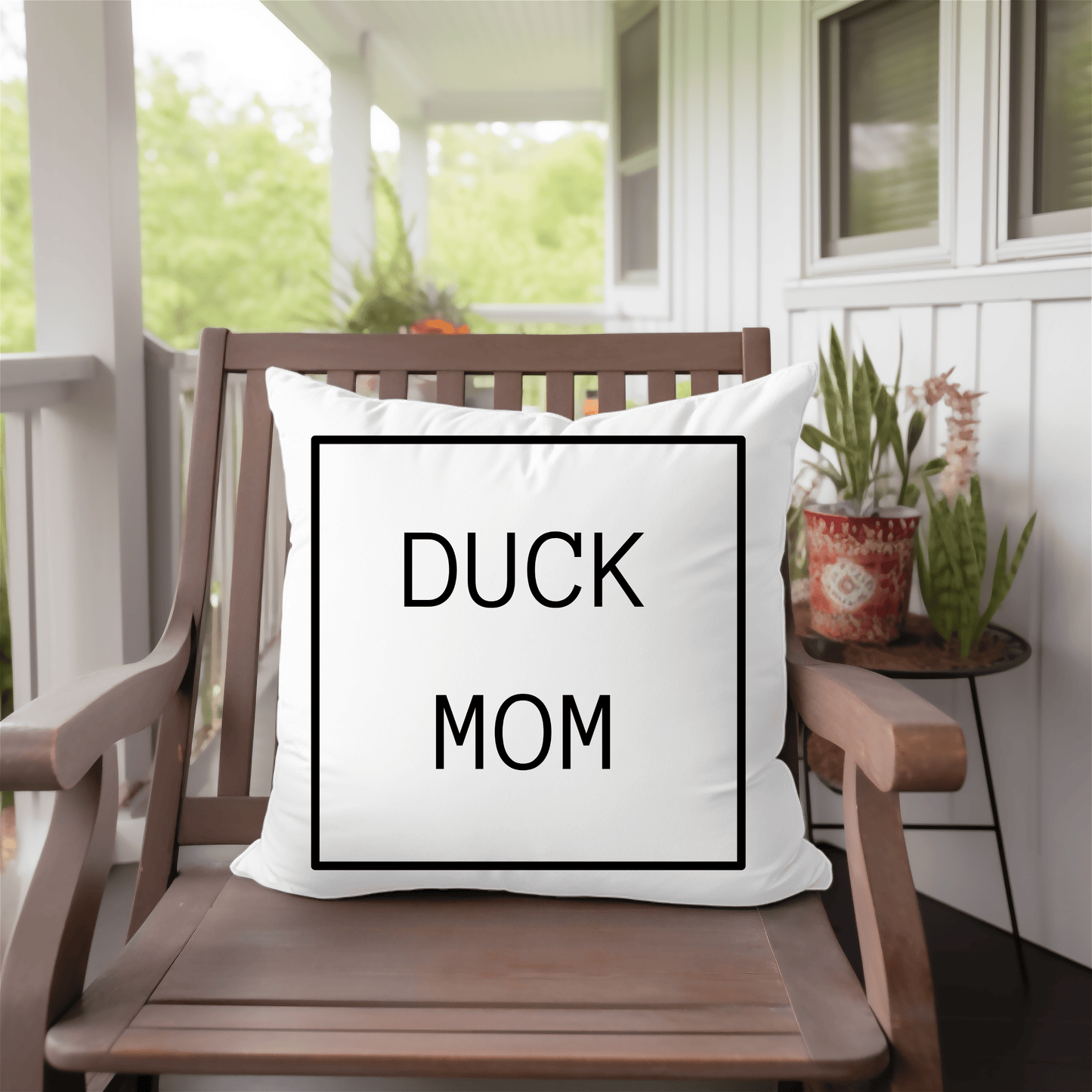 Home Decor "Duck Mom Throw Pillow - Cute Home Decor"