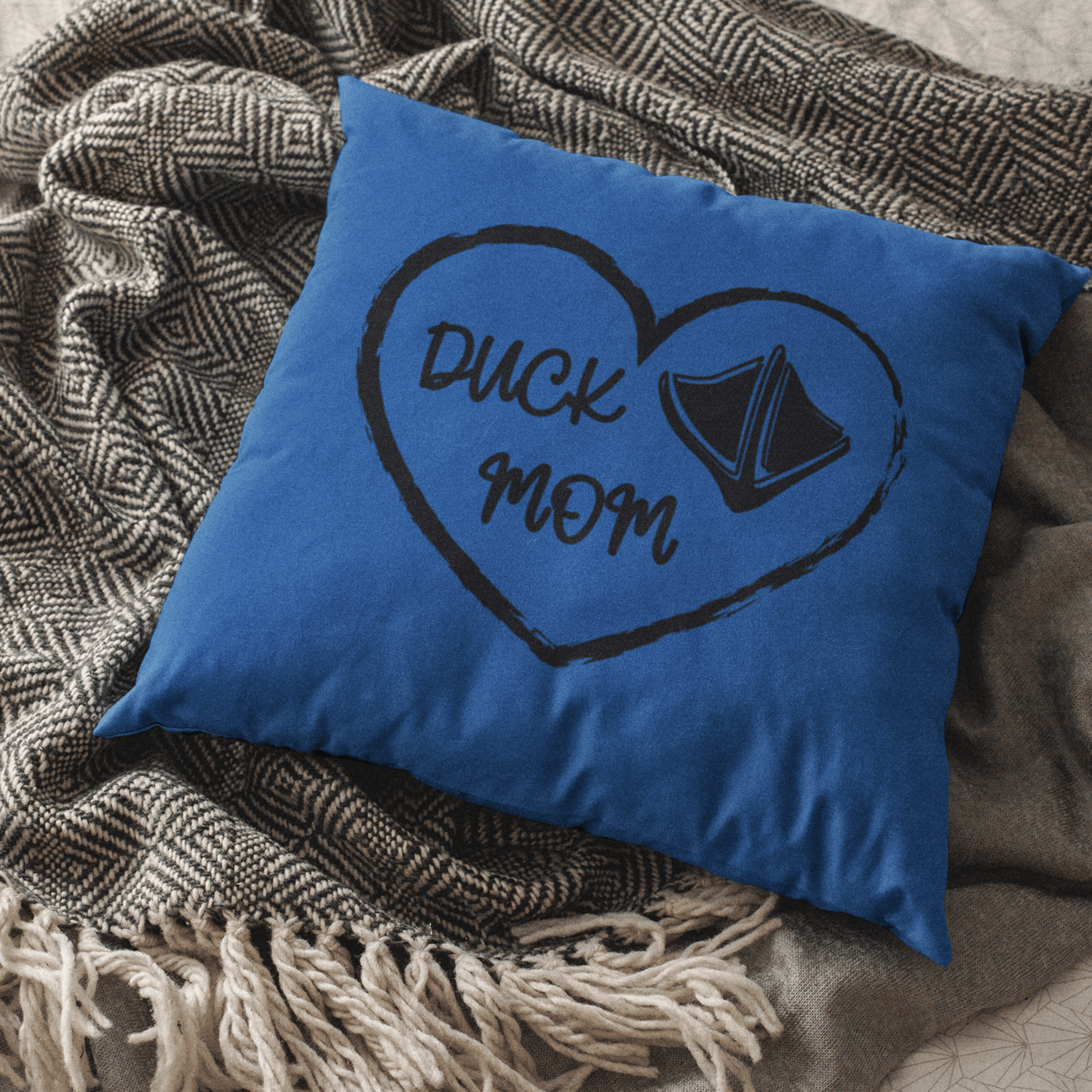 Home Decor Duck Mom Throw Pillow, Mom Gift,