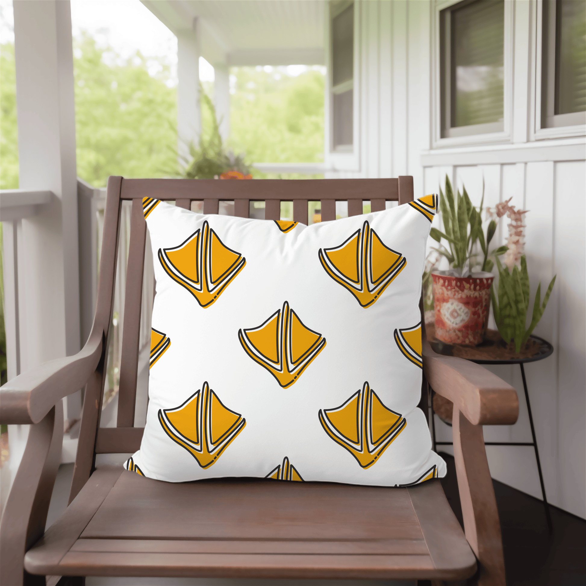 Home Decor Duck Prints Pattern Throw Pillow