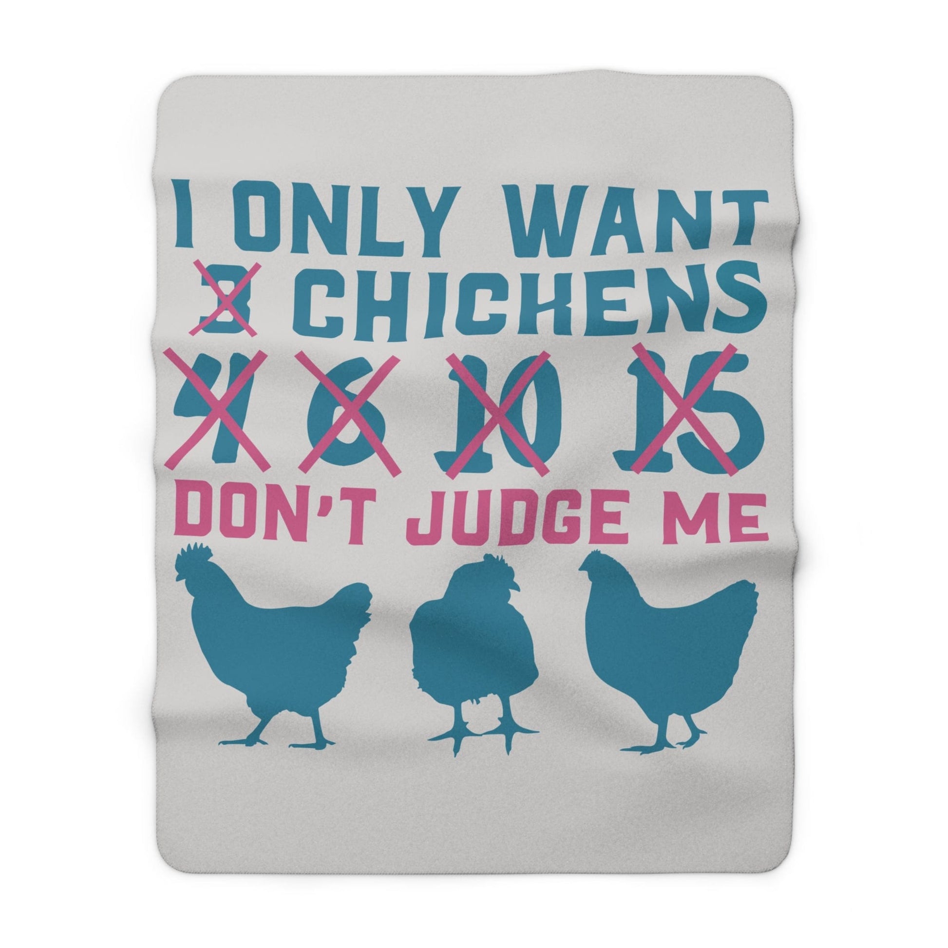 Home Decor 60" × 80" "Funny Chicken Lover Sherpa Fleece Blanket"