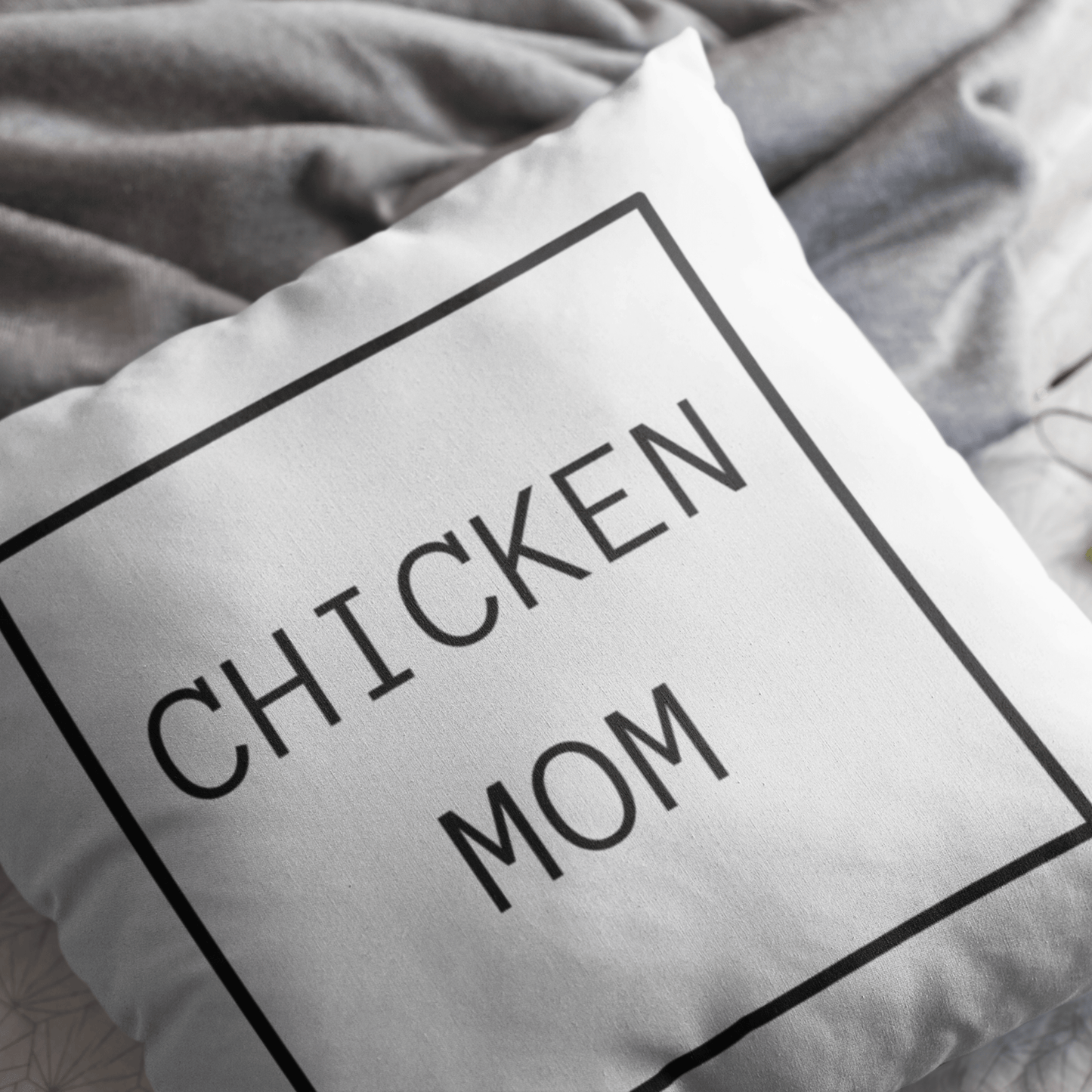 Home Decor "Minimal Chicken Mom Decorative Throw Pillow"