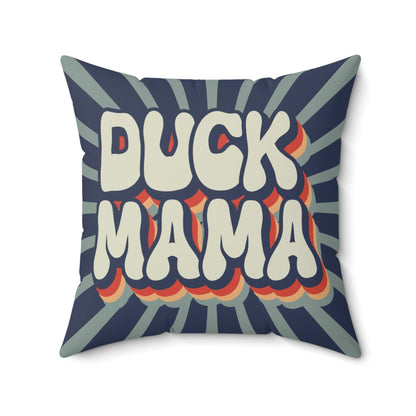 Home Decor 20" × 20" Retro Duck Mama Throw Pillo