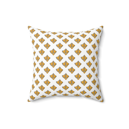 Home Decor 16" × 16" Yellow Duck Foot Print Pattern Throw Pillow