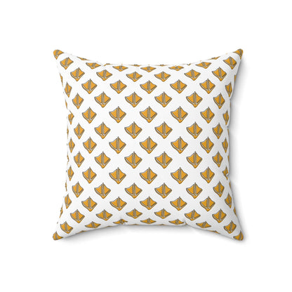 Home Decor 18" × 18" Yellow Duck Foot Print Pattern Throw Pillow