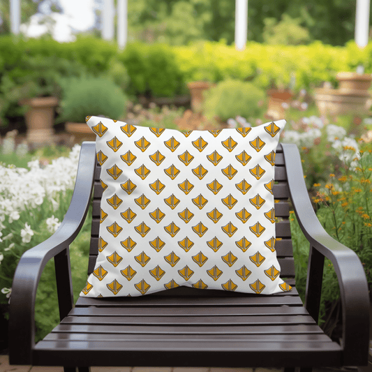 Home Decor Yellow Duck Foot Print Pattern Throw Pillow