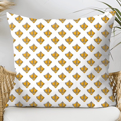 Home Decor Yellow Duck Foot Print Pattern Throw Pillow