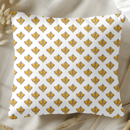 Home Decor Yellow Duck Foot Print Pattern Throw Pillow